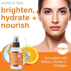 3 in 1 Super-Charged Anti-Aging Face Mist w/Retinol, Vitamin C + Collagen | - Image 2