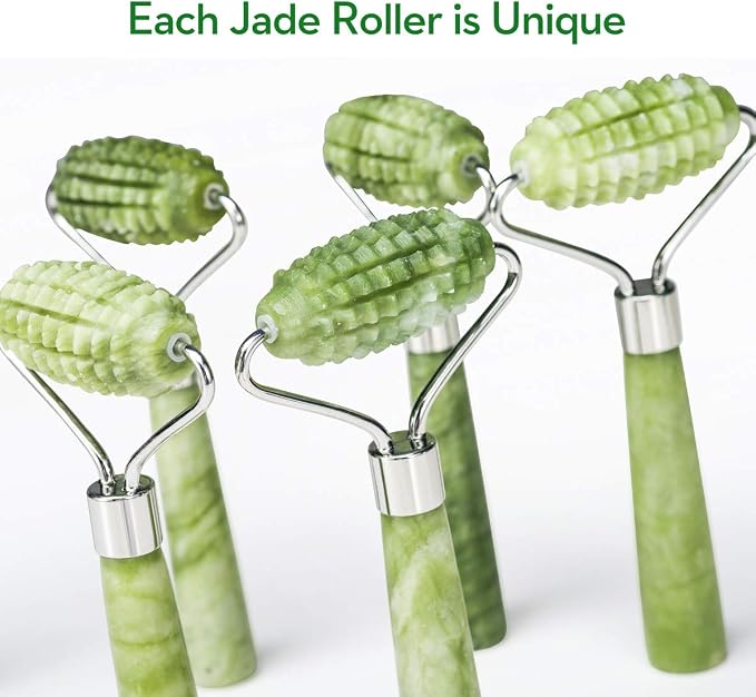 kimkoo Jade Roller and Gua Sha for Face-3 in 1 Kit - Image 7