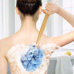 Back Scrubber for Shower & Body, Long Handle Bath Brush - Image 2