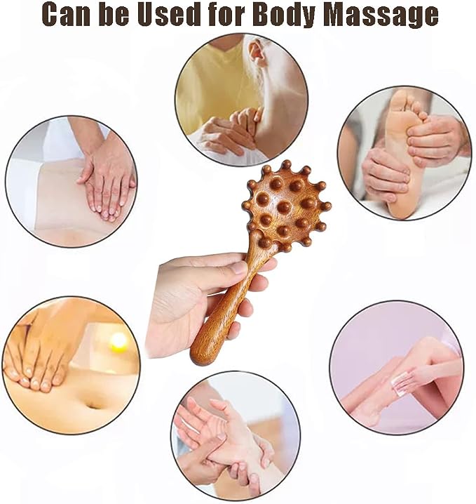 OULIGET Wooden Trigger Point Massage Tool, Sandalwood Comb Head Massager - Image 6