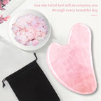 Gua Sha Facial Tools, Natural Rose Quartz Guasha Tool - Image 6