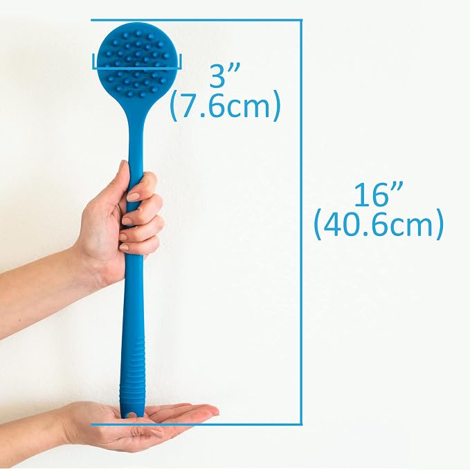 Bendable Long Handled Silicone Body Brush & Hair Scrubber - Image 2