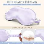 Silk Sleep Mask, Eye Mask for Sleep Women Men, Mulberry Sleeping Mask - Image 4
