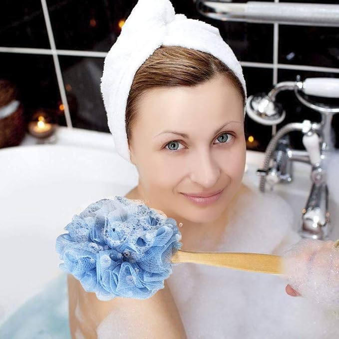 Back Scrubber for Shower & Body, Long Handle Bath Brush - Image 5