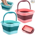 2 Pack Collapsible Foot Bath Plastic Foot Soaking Tub Portable Feet Bucket by Unknown