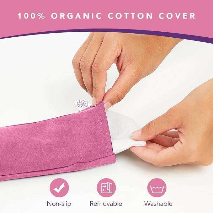 Lotus Weighted Lavender Eye Pillow – Pink Eye Mask - Image 5