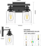 Bathroom Vanity Light, 2-Light Modern Matte Wall Sconce Lighting - Image 5