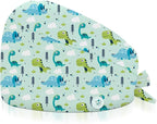 Adjustable Scrub Cap with Buttons & Sweatband, Working Hat with Elastic Tie Back by Unknown