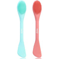 MSQ Silicone Face Mask Brush, Soft Facial Cleansing Scrubber, 2 Pack Double-End by MSQ