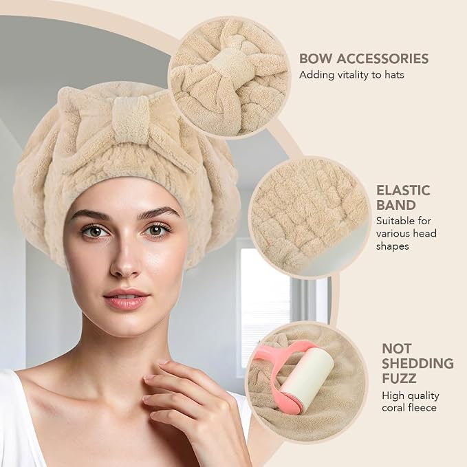 SUNLAND Large Microfiber Hair Drying Caps - Image 3