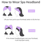 Ondder Spa Headband for Washing Face 8 Pack Purple Skincare Headbands for Women - Image 6
