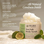 Bare Botanics Bergamot Mint Body Scrub 24oz | Made in Madison, WI | All Natural - Image 2