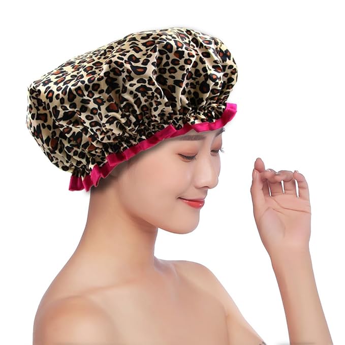 Shower Cap for Women, Hotel and Hair Salon … - Image 4