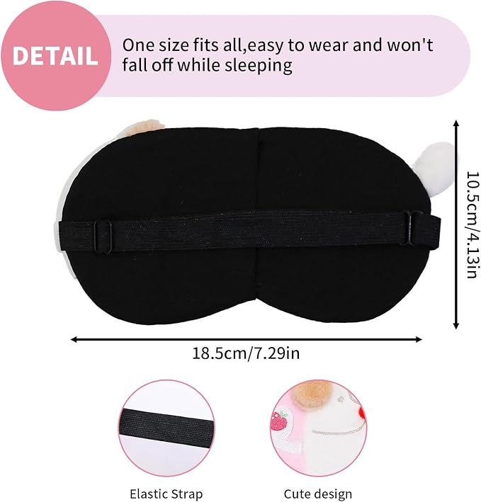 PERFECTSIGHT Sleep Eye Masks, Cute Sleep Eye Cover Lightweight Adjustable - Image 5