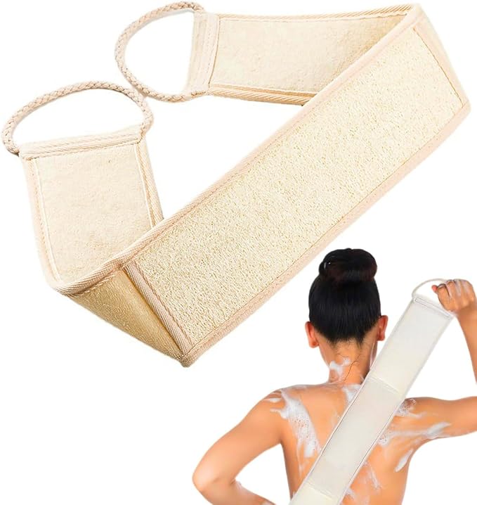 Natural Loofah Back Scrubber for Shower, Back exfoliator for Shower, luffa by haikuluoNaturalLoofah