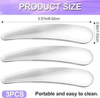 Pndeyo 3pcs Mini Stainless Steel Makeup Spatula, Reusable Cosmetic Cream - Image 2