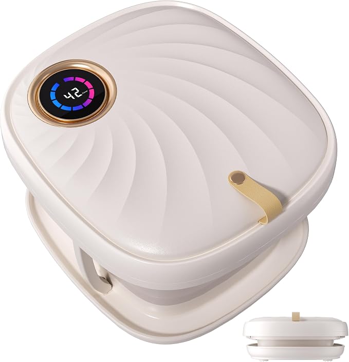 Foot Spa Bath Massager with Heat Bubble，Heating Foot Soaking Tub by Junatuqiu