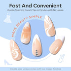 modelones French Tip Tool- 6 Pcs Nail Stamp French Manicure Kit Suitable - Image 6