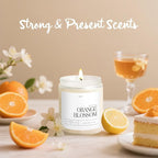 Orange Blossom Candles for Home Scented, Natural Soy Wax Aromatherapy Non Toxic - Image 2