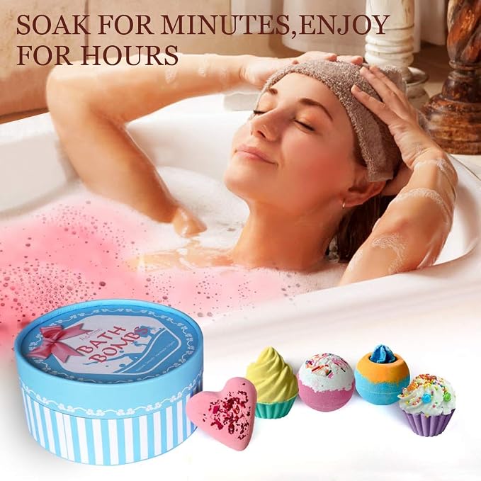 Aofmee Bath Bombs, Handmade Fizzies Bathbombs - Image 6