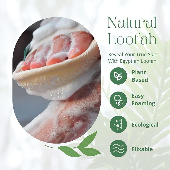 NileCart 22 Inch Egyptian Loofah Natural Luffa Sponges - Image 5