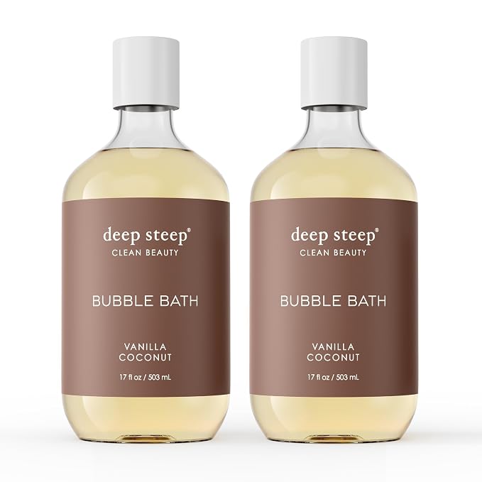 Deep Steep Bubble Bath, Vanilla Coconut 17 oz – Hypoallergenic, Clinically by DeepSteep