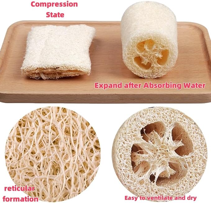 Loofah Body Scrubber Sponge 4-Pack - Image 5