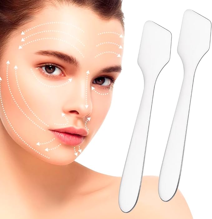 Pndeyo 3pcs Mini Stainless Steel Makeup Spatula, Reusable Cosmetic Cream - Image 7