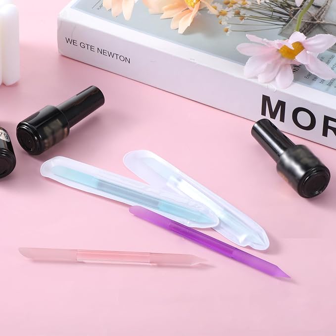 4 PCS Glass Cuticle Pusher Tool, Cuticle File, Dual Ended Manicure Stick - Image 5