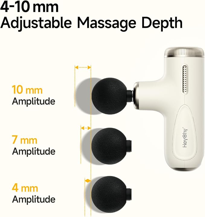 HEYCHY Super Mini Massage Gun Deep Tissue, Handheld Percussion Muscle Massager - Image 3