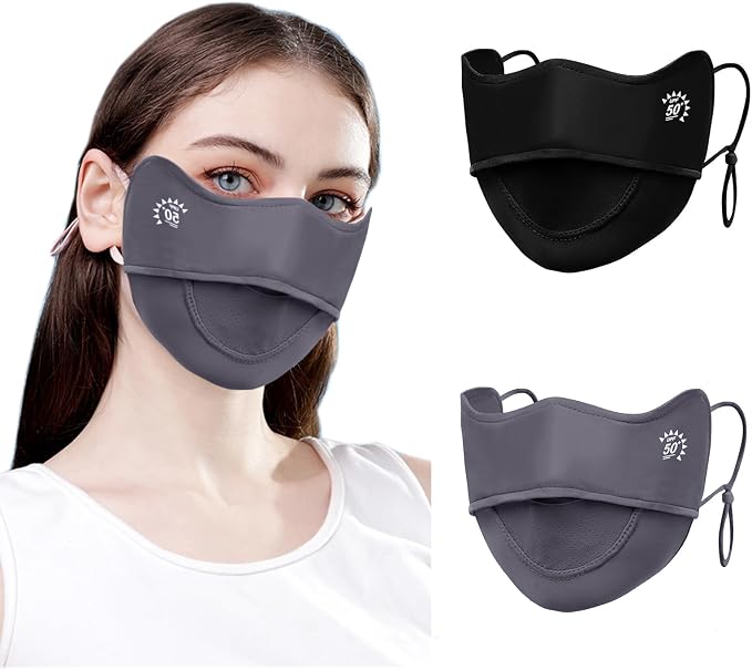 2Pcs UV Face Mask, Sun Masks for Women, Cooling Breathable Face Cover for by Unknown
