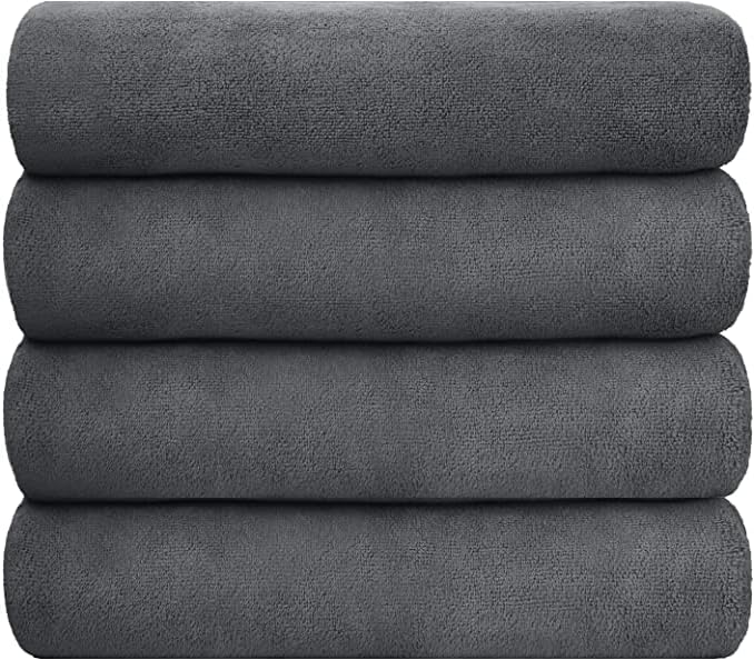 JML Microfiber Towels, Bath Towel Set 4 Pack, Fast Drying Bathroom Towel - Image 2