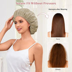 Shower Cap for Women Waterproof Reusable, Large Shower Cap Non-Slip - Image 4