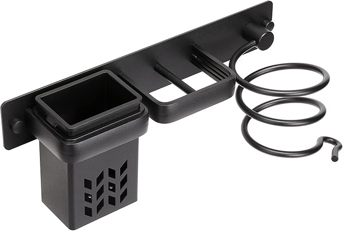 YUET Hair Dryer Holder Hairdryer Station Wall Mounted Shelf Bracket - Image 7