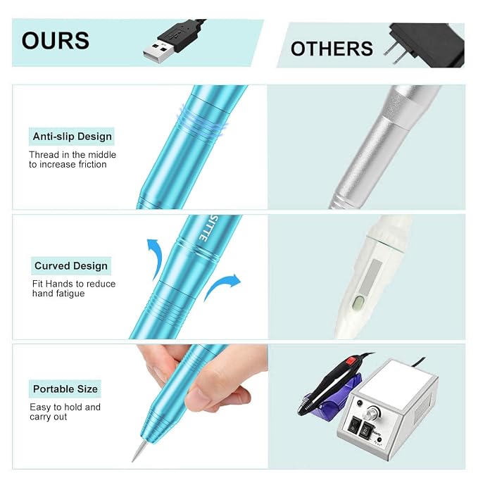 COSITTE Electric Nail Drill, USB Electric Nail Drill Machine - Image 3