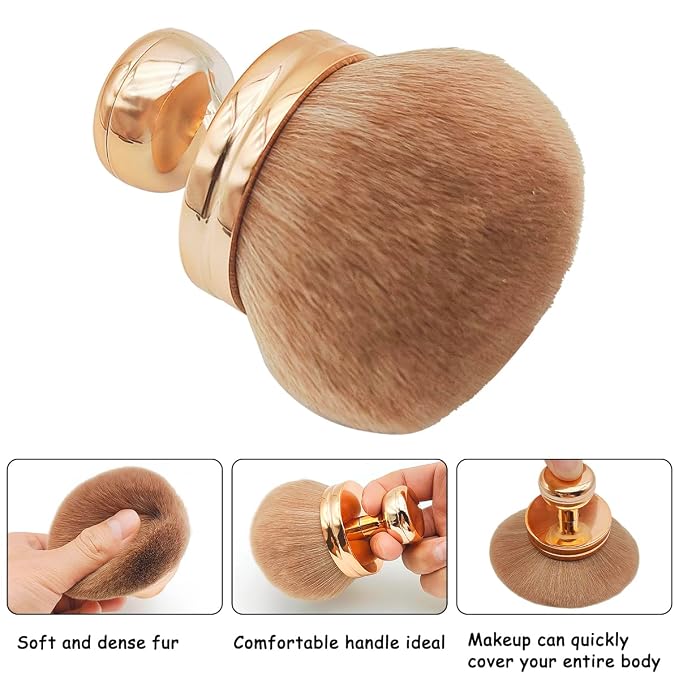 2Pcs Extra Large Body Makeup Brush, YuCool Kabuki Brush - Image 4