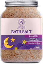 Calming Bath Salts 46 Oz - 1300g - w/Sandalwood & Lavender & Bergamot Essential by Aromatika