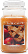 Village Candle Warm Apple Pie Large Glass Apothecary Jar Scented Candle by VillageCandle