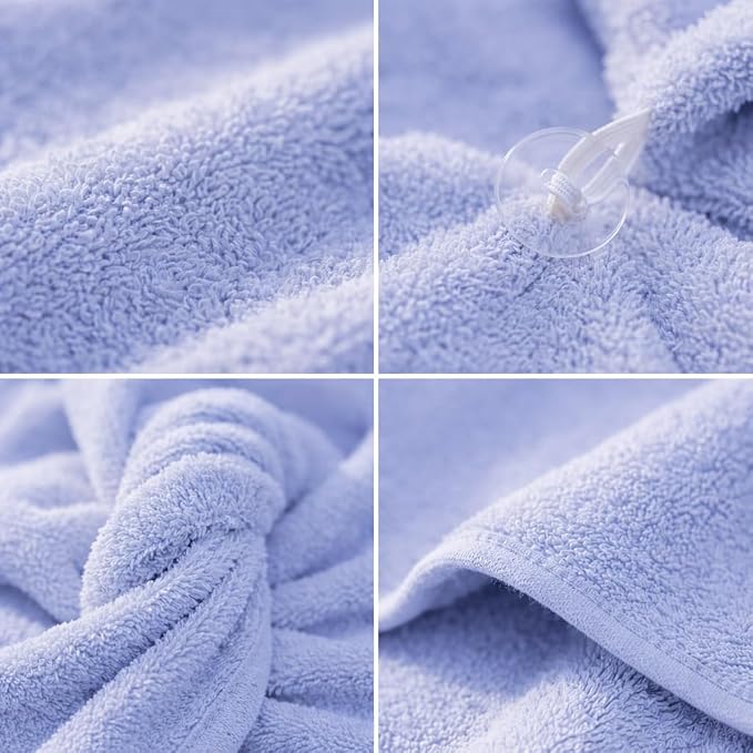 100% Turkish Cotton Hair Towel Wrap 2 Pack – Oeko-TEX Certified Quick Dry Turban - Image 4