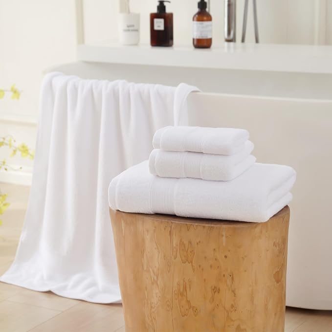 27x55 Bath Towel100 Percent Cotton 650GSM Luxury Super Soft Absorbent Bathroom - Image 3