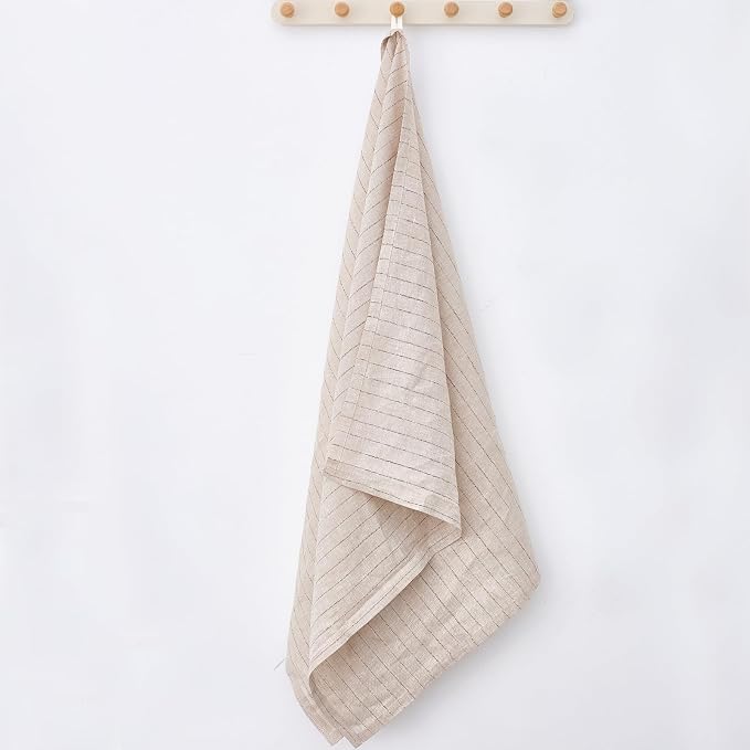 Linen Striped Bath Towel 30x53 - Image 6