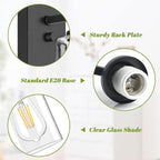 Set of 2 Wall Sconces for Bathroom, Modern Vanity Light Fixtures, Matte Black - Image 7