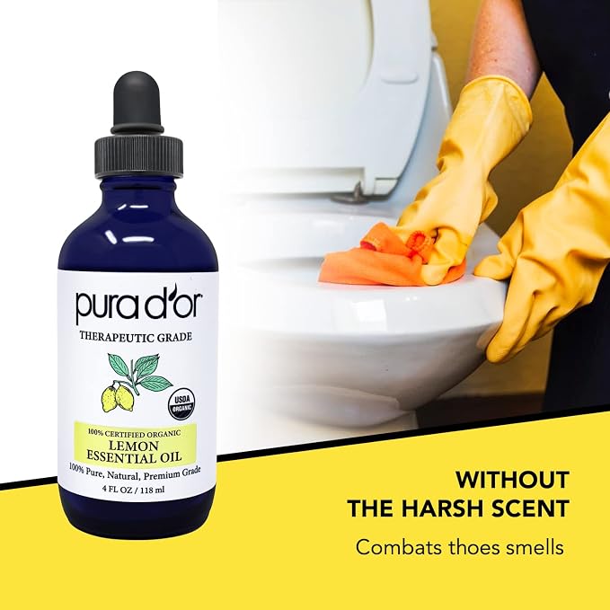 PURA D'OR Organic Lemon Essential Oil USDA Certified 100% Pure & Natural - Image 3