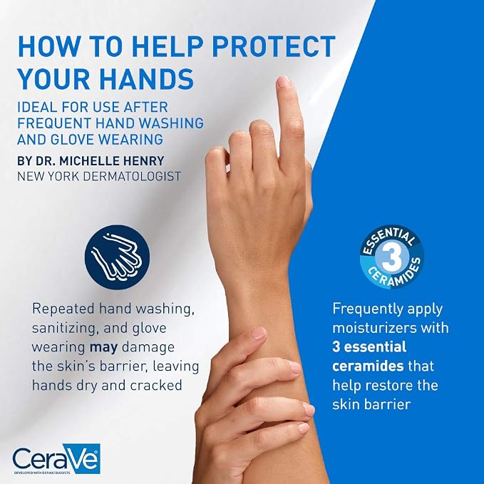 CeraVe Therapeutic Hand Cream for Dry Cracked Hands - Image 3