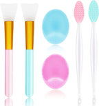 6 PCS Silicone Face Scrubber Brush Set by Namgznso