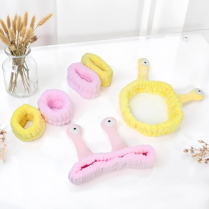 Snail Face Wash Headband Skincare & Wrist Bands - Image 7