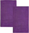 Hawmam Linen Purple Bath Mats, 21 x 34 inches, Banded Design, Highly Absorbent by HawmamLinen