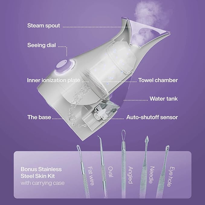 NanoSteamer Large 3-in-1 Nano Ionic Facial Steamer - Image 2