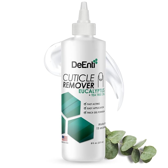 DeEnti Instant Cuticle Remover Gel, Eucalyptus, 8 Oz Bottle, Professional by DeEnti