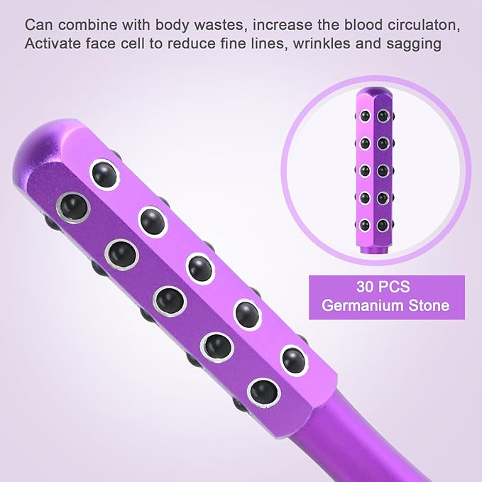 Up Lifting Massaging Beauty Roller Radiance Roller 30 Germanium Stone Face - Image 2